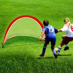 Randy & Travis Machinery Games & Hobbies Portable Kids Soccer Goals Set – 2 Pop Up Soccer Goals, Cones, Goal Carry Bag