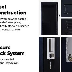 Salvatore Angelotti Two-Door L-shaped Office Gym Shed Storage Lockers Furniture