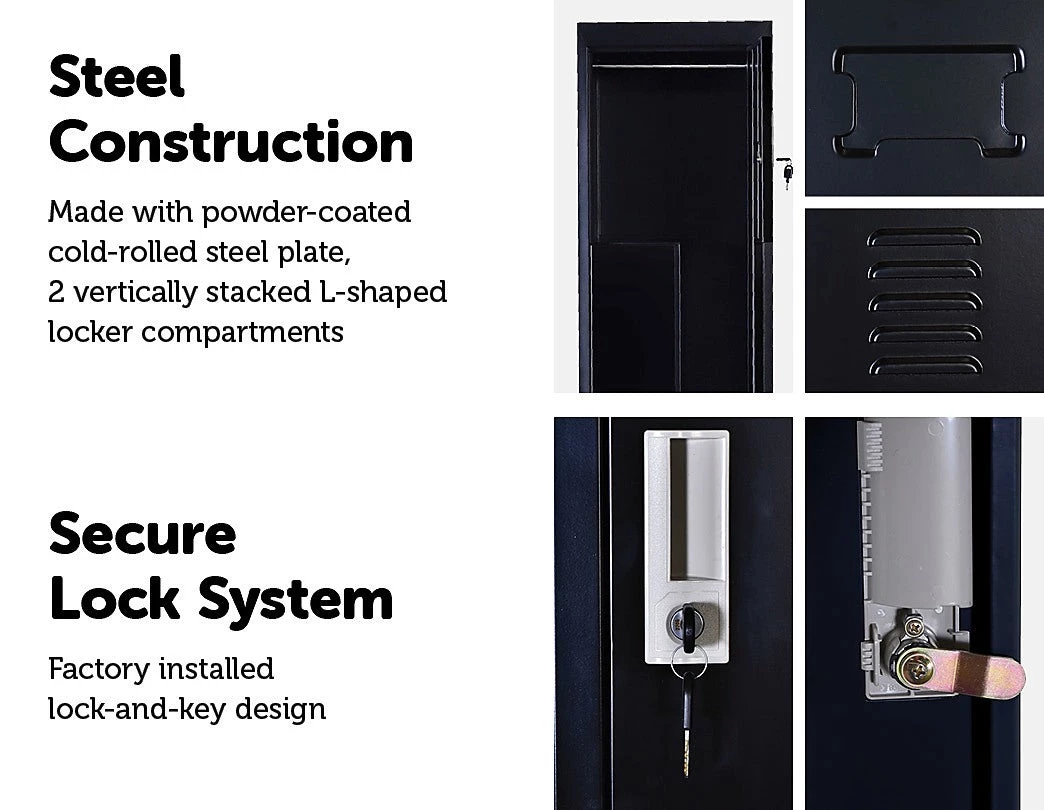 Salvatore Angelotti Two-Door L-shaped Office Gym Shed Storage Lockers Furniture