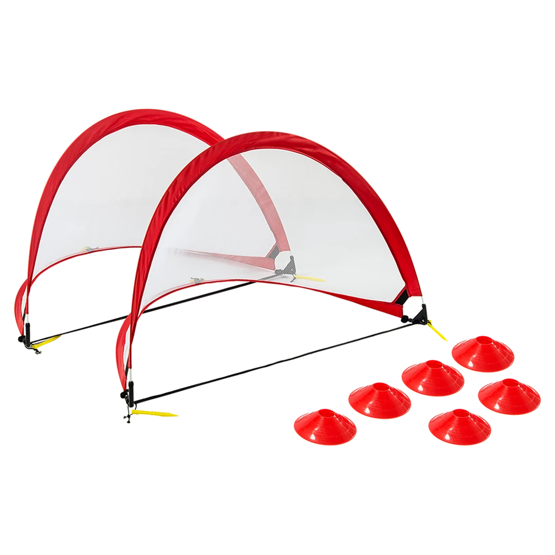 Randy & Travis Machinery Games & Hobbies Portable Kids Soccer Goals Set – 2 Pop Up Soccer Goals, Cones, Goal Carry Bag