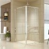 Della Francesca Front: (98~106) X 195cm Adjustable Semi Frameless Shower Screen In Chrome Side: (98~101) X 195cm DIY & Renovation