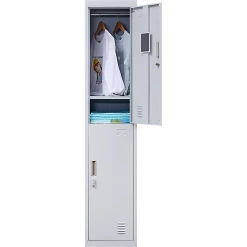 Salvatore Angelotti Grey 2-Door Locker For Office Gym Shed School Home Storage - Padlock-operated Furniture