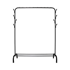 Palermo Home & Lifestyle Closet Organizer Metal Garment Rack Portable Clothes Hanger Storage Shoes Rack Black