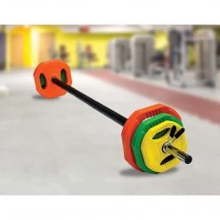 Randy & Travis Machinery 20kg Standard Rubber Coloured Barbell