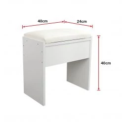 Palermo Dressing Table Stool Mirror Jewellery Cabinet Makeup Storage Drawer White Furniture