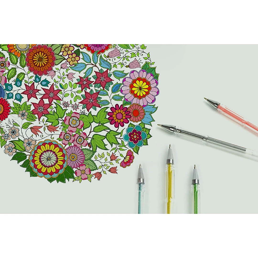 Randy & Travis Machinery Glitter Gel Pens (100 Pack) With 2.5X More Ink - Craft, Kids & Adult Colouring Games & Hobbies