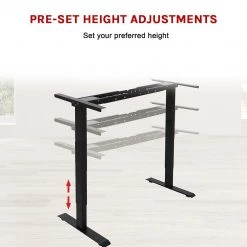 Palermo Standing Desk Sit Stand Height Adjustable Motorised Frame Only Dual Motor Furniture