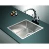 Brienz DIY & Renovation 490x440mm Stainless Steel Single Bowl Sink With Round Waste