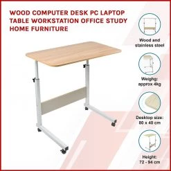 Randy & Travis Machinery Wood Computer Desk PC Laptop Brown Table Workstation Office Study Home Furniture