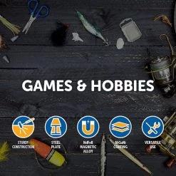 Randy & Travis Machinery Games & Hobbies Round Neodymium Fishing Magnet With Countersunk Hole And Eyebolt, 500 LBS Pull