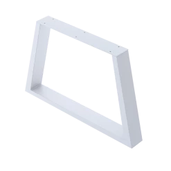 Della Francesca Trapezium-Shaped Table Bench Desk Legs Retro Industrial Design Fully Welded - White Furniture