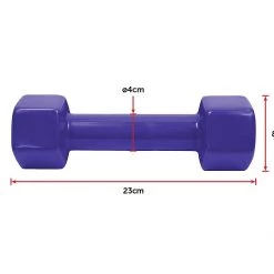 Randy & Travis Machinery 2kg Dumbbells Pair PVC Hand Weights PVC Coated