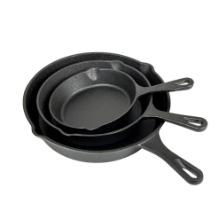 Randy & Travis Machinery Pre Seasoned Cast Iron Skillet Fry Pan Set 3 Pcs Frying Pan Set Home & Lifestyle