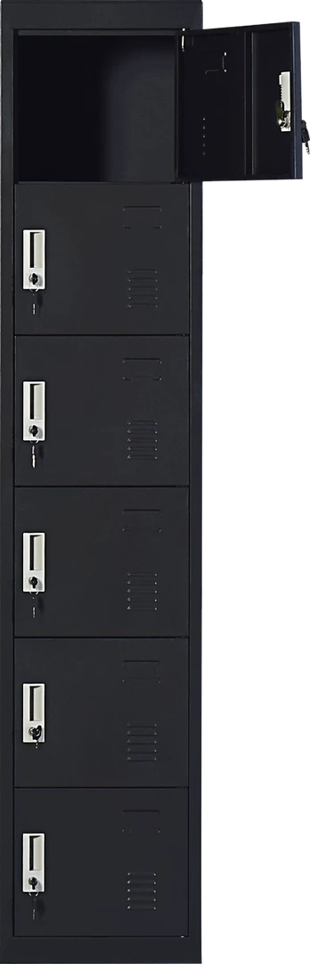 Salvatore Angelotti Furniture Six-Door Office Gym Shed Storage Lockers - Black