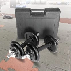 Randy & Travis Machinery 20kg Black Dumbbell Set With Carrying Case
