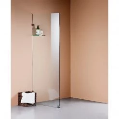 Della Francesca 80 X 210cm Frameless 10mm Safety Glass Shower Screen Nickel Finish DIY & Renovation