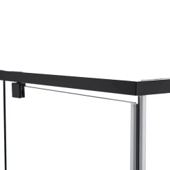 Della Francesca 1000 X 800 X 1900mm Framed Safety Glass Pivot Door Shower Screen In Black