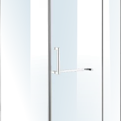 110 X 90cm Frameless 10mm Glass Shower Screen By Della Francesca CHROME Hinges/Brackets And SQUARE Handle DIY & Renovation