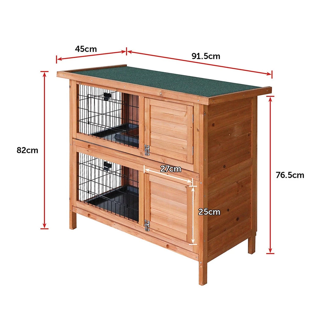 Randy & Travis Machinery Large Rabbit Hutch With BASE Chicken Coop 2 Storey Guinea Pig Pet Cage House Home & Lifestyle