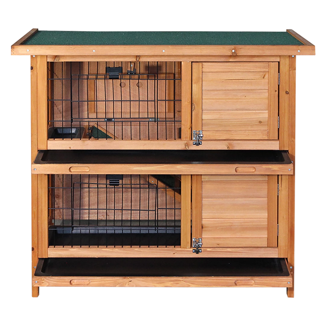 Randy & Travis Machinery Large Rabbit Hutch With BASE Chicken Coop 2 Storey Guinea Pig Pet Cage House Home & Lifestyle