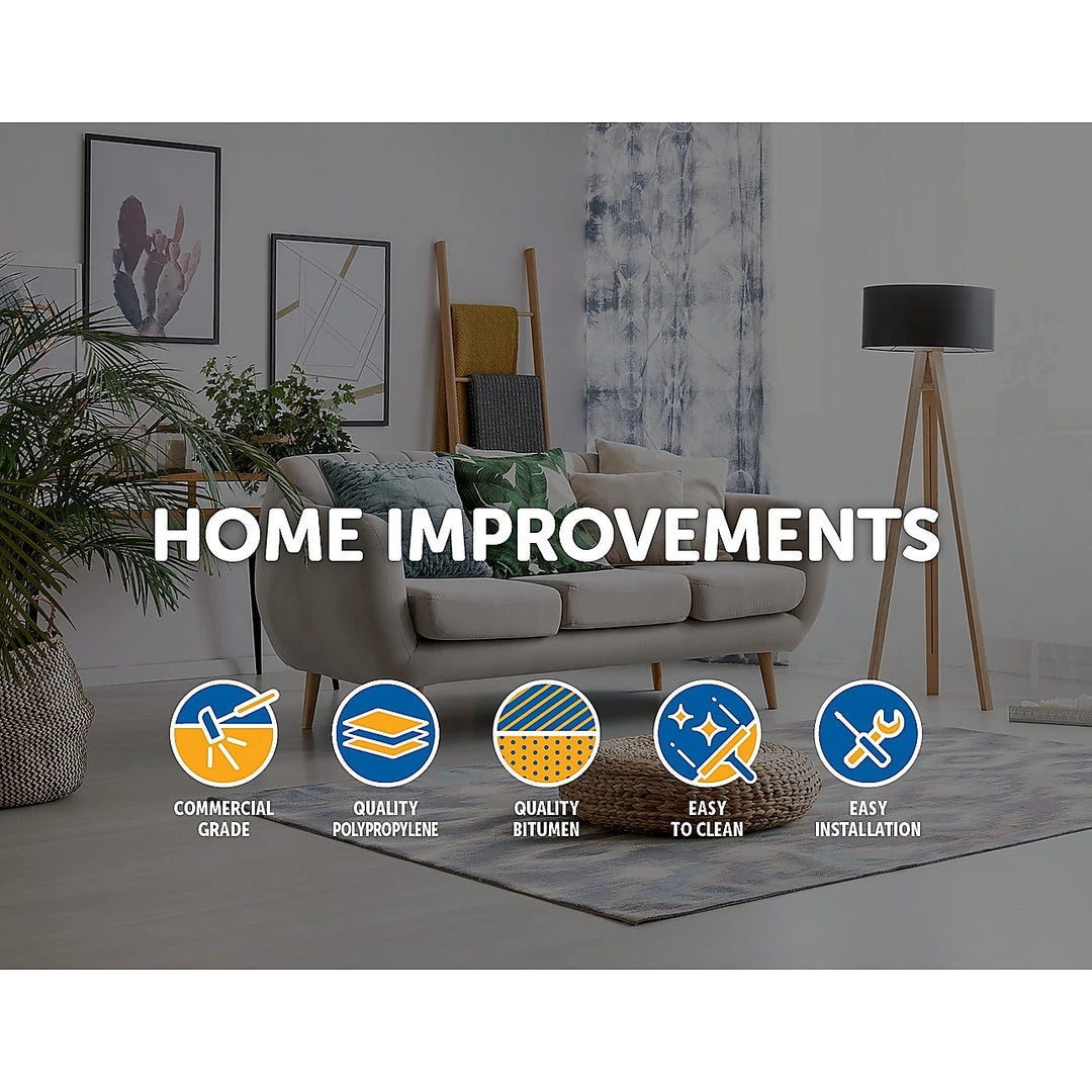 Randy & Travis Machinery 5m2 Box Of Premium Carpet Tiles Commercial Domestic Office Heavy Use Flooring In Black