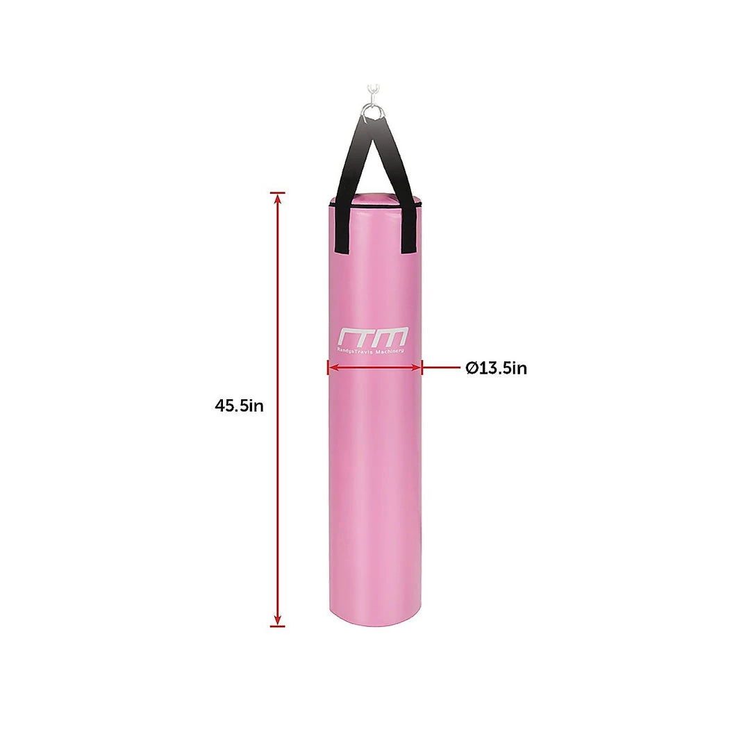 Randy & Travis Machinery Sports & Fitness 70lb Red Heavy Bag Kit Punching Boxing Bag Gloves Hand Wraps