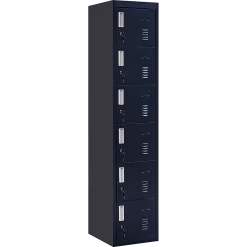 Salvatore Angelotti Black 6-Door Locker For Office Gym Shed School Home Storage - Standard Lock With 2 Keys Furniture