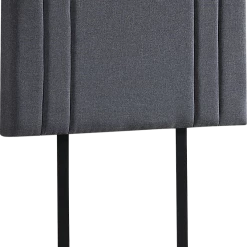 Palermo Furniture Grey Linen Fabric Single Deluxe Headboard Bedhead