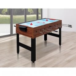 Randy & Travis Machinery Games & Hobbies 4FT 3-in-1 Games Foosball Soccer Hockey Pool Table Table