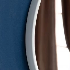 90cm Round Wall Mirror Bathroom Makeup Mirror By Della Francesca - White