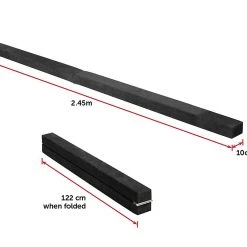 Randy & Travis Machinery 2.45m (8FT) Black Gymnastics Folding Balance Beam In Synthetic Suede