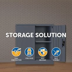 Salvatore Angelotti Furniture Two-Door Shelf Office Gym Filing Cabinet Safe Storage Locker