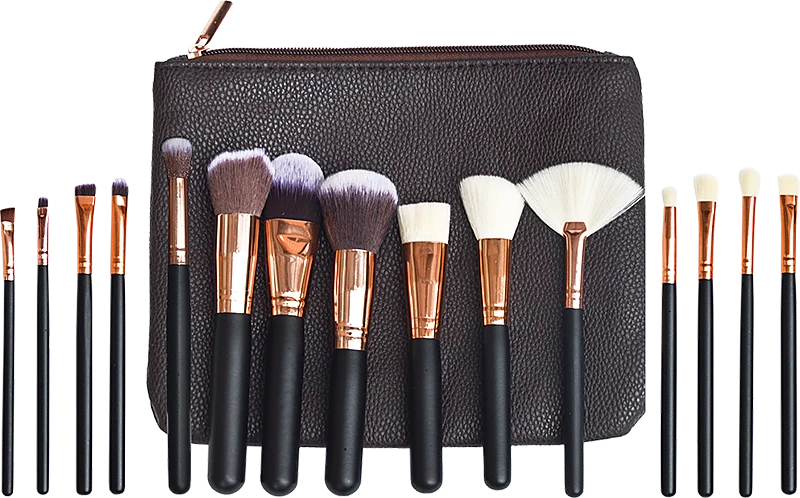 Randy & Travis Machinery Home & Lifestyle Soft 15Pcs Pro Face Powder Makeup Brushes Set Eyeshader Blending Highlight Tools