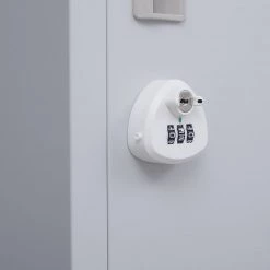 Salvatore Angelotti Grey One-Door Office Gym Shed Clothing Locker Cabinet - 3-Digit Combination Lock Furniture