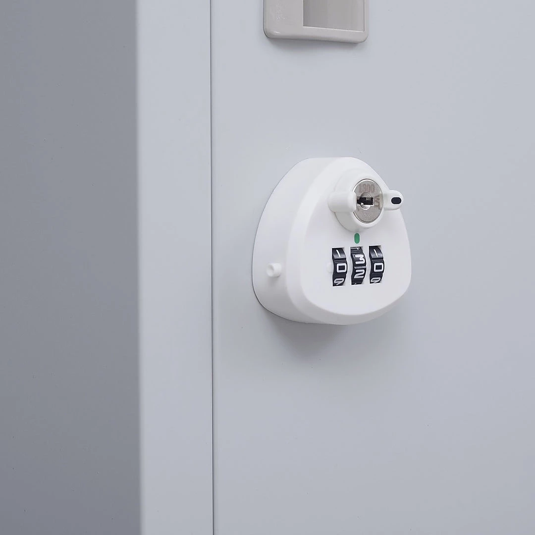 Salvatore Angelotti Grey One-Door Office Gym Shed Clothing Locker Cabinet - 3-Digit Combination Lock Furniture