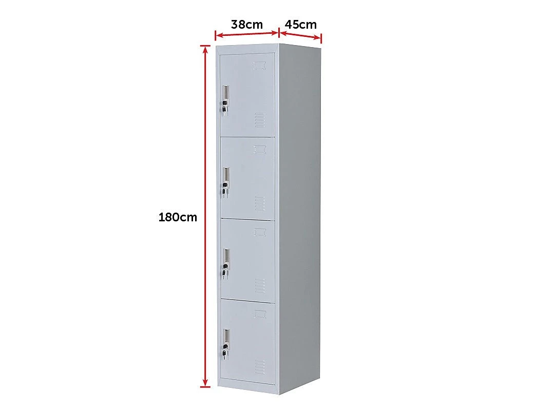 Salvatore Angelotti Four-Door Office Gym Shed Storage Lockers