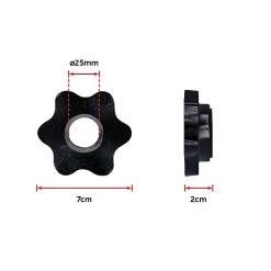 Randy & Travis Machinery 45cm - 1 Pair Dumbbell Bar 25mm Diameter - PVC Coated Dumbell Handle