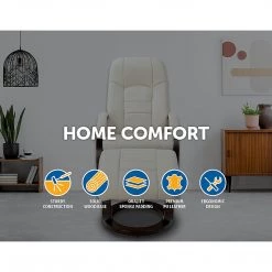 Palermo Furniture PU Leather Deluxe Massage Chair Recliner Ottoman Lounge Remote