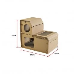 Randy & Travis Machinery Home & Lifestyle Cat Cardboard House Tree Tower Condo Scratcher Pet Post Pad Mat Furniture