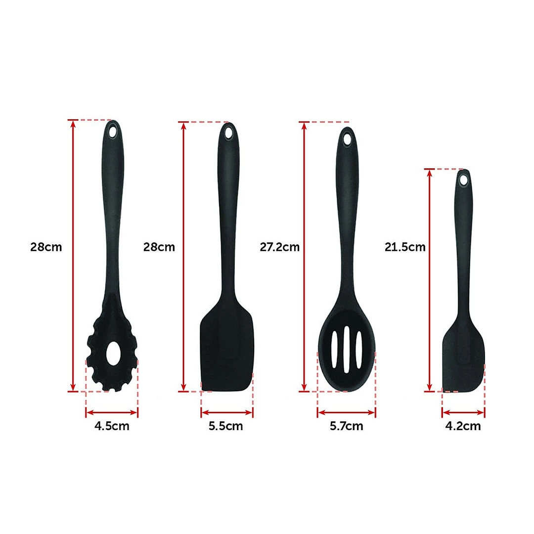 Randy & Travis Machinery 11pcs Kitchen Utensil Set Silicone Heat-Resistant Non-Stick Kitchen Utensils Kit