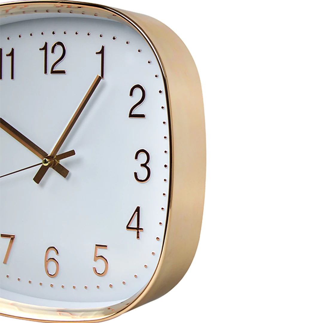 Randy & Travis Machinery Modern Wall Clock Silent Non-Ticking Quartz Battery Operated Gold