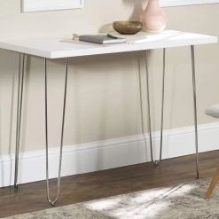 Della Francesca Furniture Set Of 4 Chrome Retro Hairpin Table Legs 12mm Steel Bench Desk - 71cm