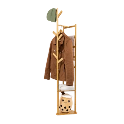Randy & Travis Machinery Clothes Coat Rack Garment Stand Shelf Wooden Tree Hanger Bag Hat Hook Holder Home & Lifestyle
