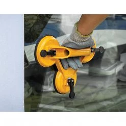 Randy & Travis Machinery 2x 150kg Load Aluminum Triple Suction Cup Pad Glazer Glass Sucker Remover Lifter