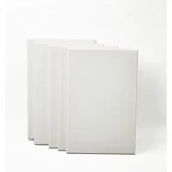 Randy & Travis Machinery 5 Pack Of 20x30cm Artist Blank Stretched Canvas Canvases Art Large White Range Oil Acrylic Wood