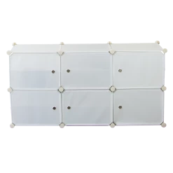 Randy & Travis Machinery White Cube DIY Shoe Cabinet Rack Storage Portable Stackable Organiser Stand