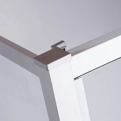 Della Francesca Front: (114~122) X 195cm Adjustable Semi Frameless Shower Screen In Chrome Side: (77~80) X 195cm DIY & Renovation