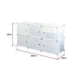 Randy & Travis Machinery White Cube DIY Shoe Cabinet Rack Storage Portable Stackable Organiser Stand
