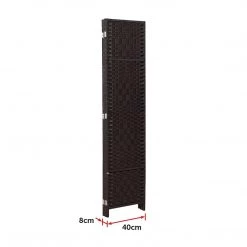 Palermo 4-Panel Room Divider Screen Privacy Rattan Dividers Stand Fold