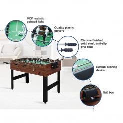 Randy & Travis Machinery Games & Hobbies 4FT 3-in-1 Games Foosball Soccer Hockey Pool Table Table